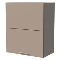 KLAPPHÄNGESCHRANK Brerra W8B/60-AV Grau / RAL 1019 graubeige Matt 60 / 32,5 / 72cm - Graubraun/Grau, Holz/Holzwerkstoff (60/72/32.5cm) - Feldmann-Wohnen