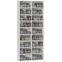 CD-REGAL DE-14454 18 Fächer, 640 CDs/360 DVDs Weiß - Weiß, Holzwerkstoff (24/175/78.5cm) - ComfortXL