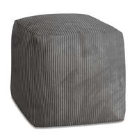 SITZSACK CUBE Frost Gray - Dunkelgrau, Textil (60/60/60cm) - Dreamroots
