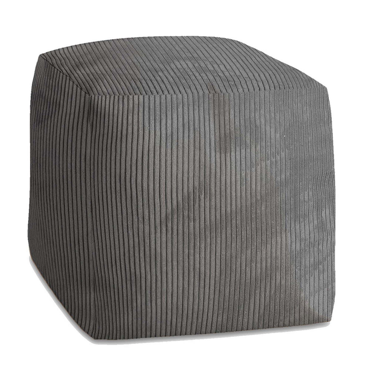 SITZSACK CUBE Frost Gray - Dunkelgrau, Textil (60/60/60cm) - Dreamroots