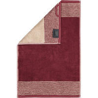 GÄSTETUCH Walkfrottier in Bordeaux 30x50 cm - Rot, Naturmaterialien (30/50cm) - Cawoe