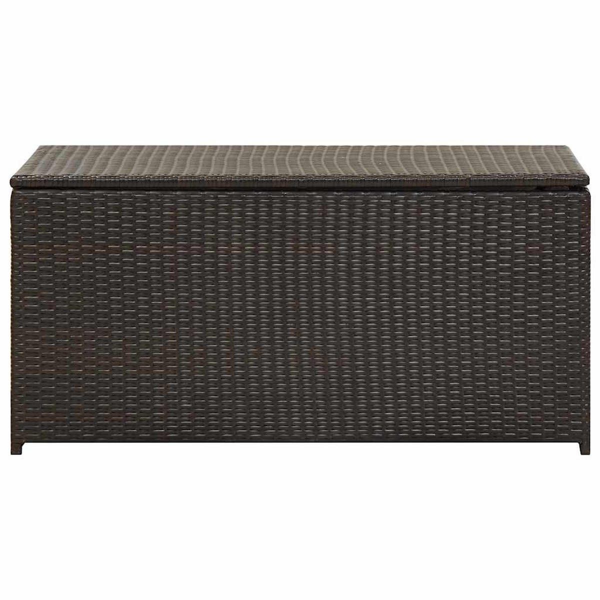 GARTENBOX Poly Rattan 100x50x50 cm Braun - Braun, Kunststoff (100/50/50cm) - furnicato