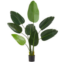 KÜNSTLICHER-PARADIESVOGELBAUM Tropic,stabiler Kunststoff-Blumentopf,grün - Grün, Kunststoff (120cm) - tectake