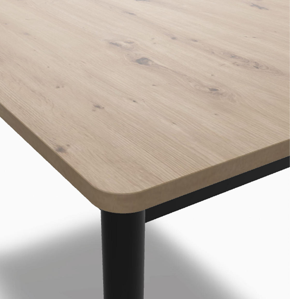 ESSTISCH City Eiche Artisan / Schwarz 110 / 75 / 77cm - Eichefarben/Schwarz, Holz/Holzwerkstoff (75/110/77cm) - Feldmann-Wohnen