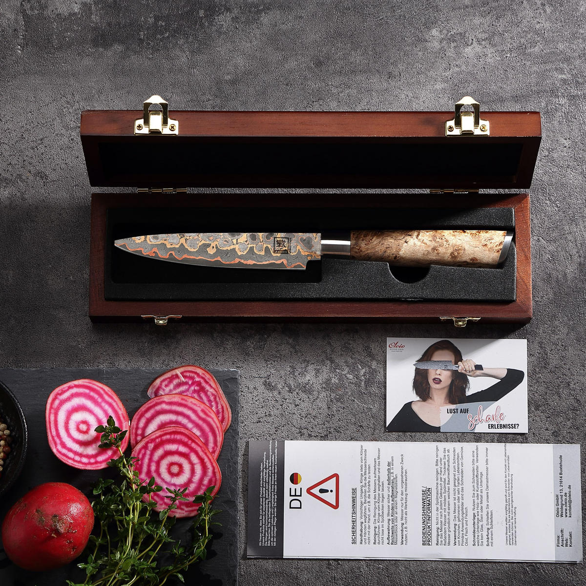 ALLZWECKMESSER 14 cm - Ahornfarben, Holz/Metall (25cm) - Zayiko