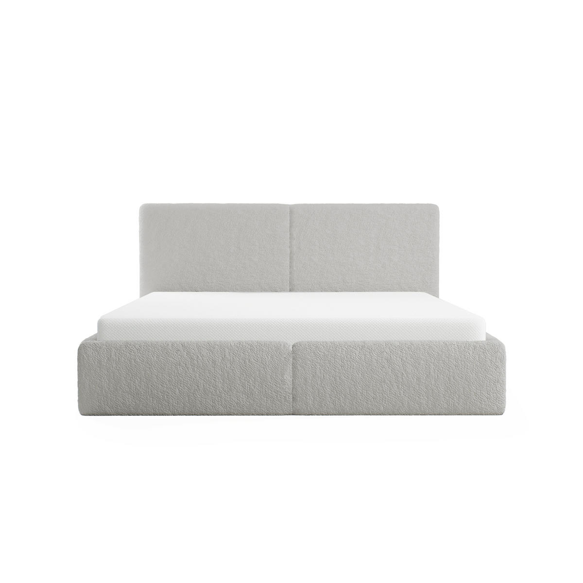 POLSTERBETT Riberia Slim 200x200 cm, Grau - Grau, Textil (200/200cm) - Fedve
