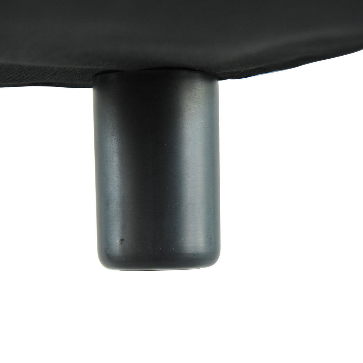FUSSHOCKER, Beinstütze, Sitzhocker, Schwarz - Schwarz, Leder (30/24/40cm) - HOMCOM