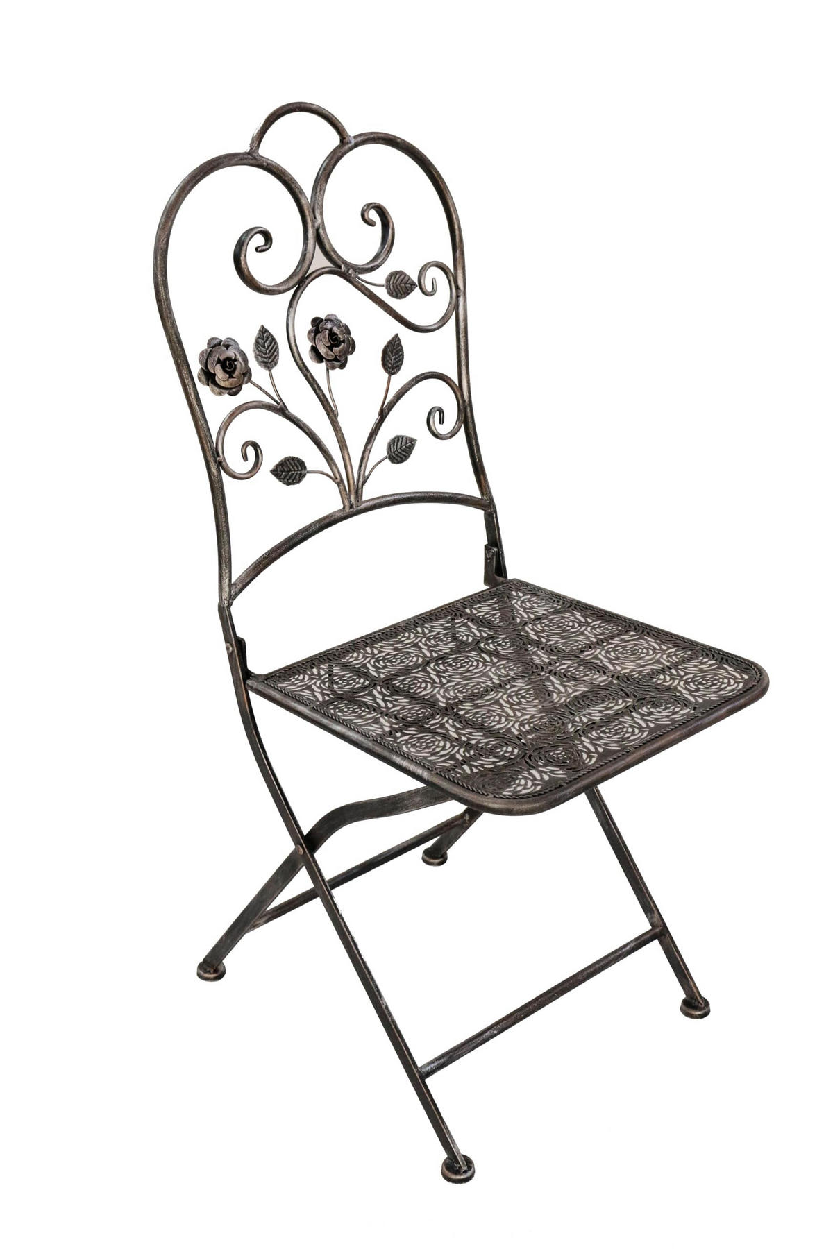 GARTENSTUHL 2er Set Tilo Klappstuhl - Bronzefarben, Metall (38/94/40cm) - DELUKE