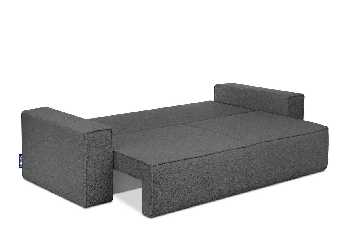 3-SITZER-SOFA NAPI II mit Schlaffunktion, graphit - Graphitfarben, Textil (244/89/101cm) - KONSIMO®