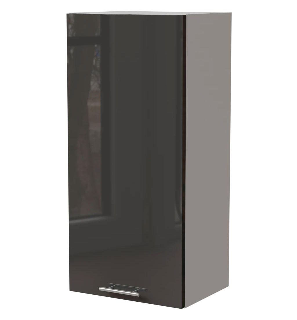Feldmann-Wohnen Küchenhängeschrank Graphit, Weiß 45x96x32.5 cm