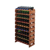 WEINREGAL VINOTECA FLEX PRO HxBxT 121x65x28cm 54 Flaschen auf 9 Ebenen Braun geölt - Braun, Holz (65/121/28cm) - PROREGAL