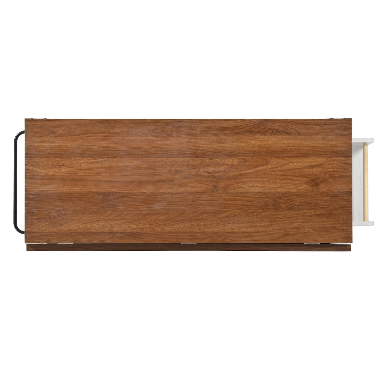 KÜCHENINSEL 140x72x93cm Weiß mit Klappplatte,2 Schubladen & 5 Rädern - Weiß, Holzwerkstoff (140/93/72cm) - Modfu