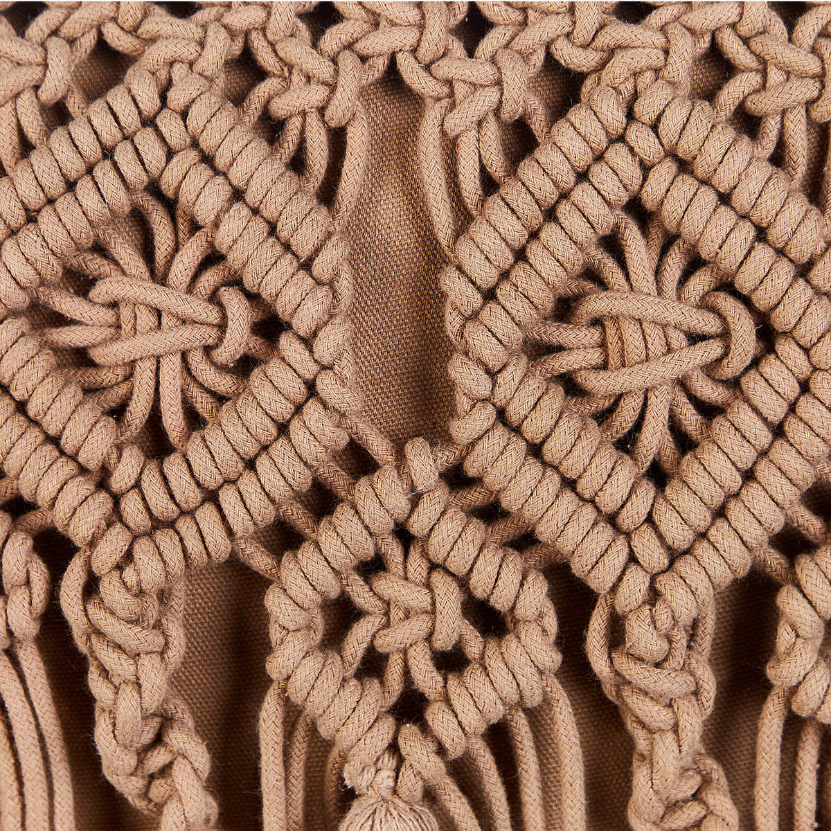 DEKOKISSEN 2er-Set Braun 45/45 cm Bamian - Braun, Textil (45/45cm) - Beliani