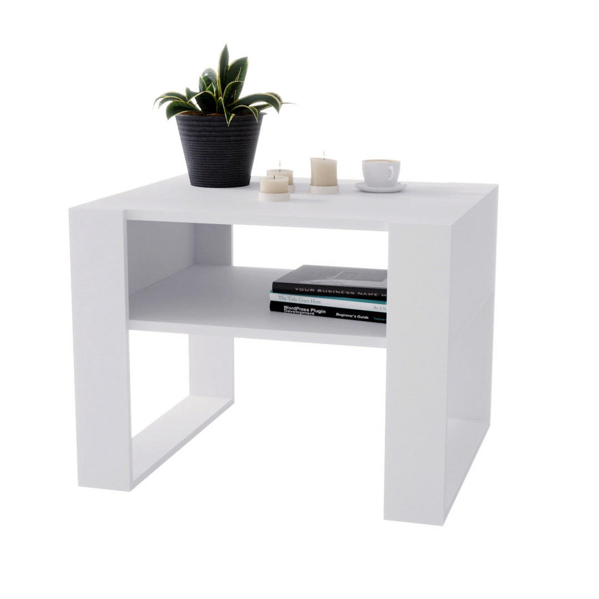 COUCHTISCH KARO 65 - Weiß, Holz (53.6/65/45cm) - Mat-Haus
