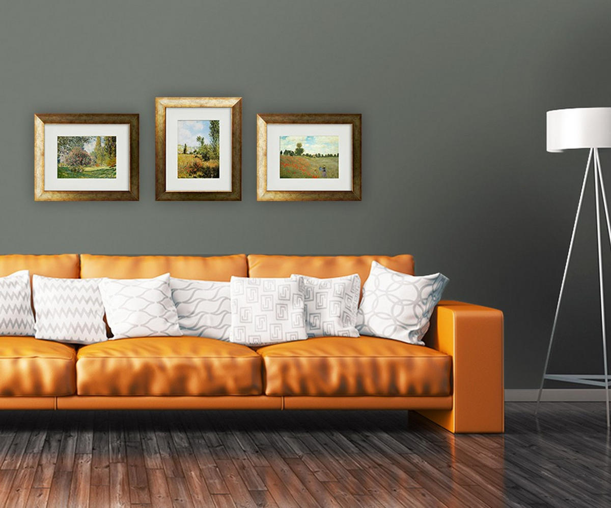 BILD gerahmt 30x35 cm Claude Monet „Il Parco Monceau“ - Beige, Holz (40/33cm) - artissimo