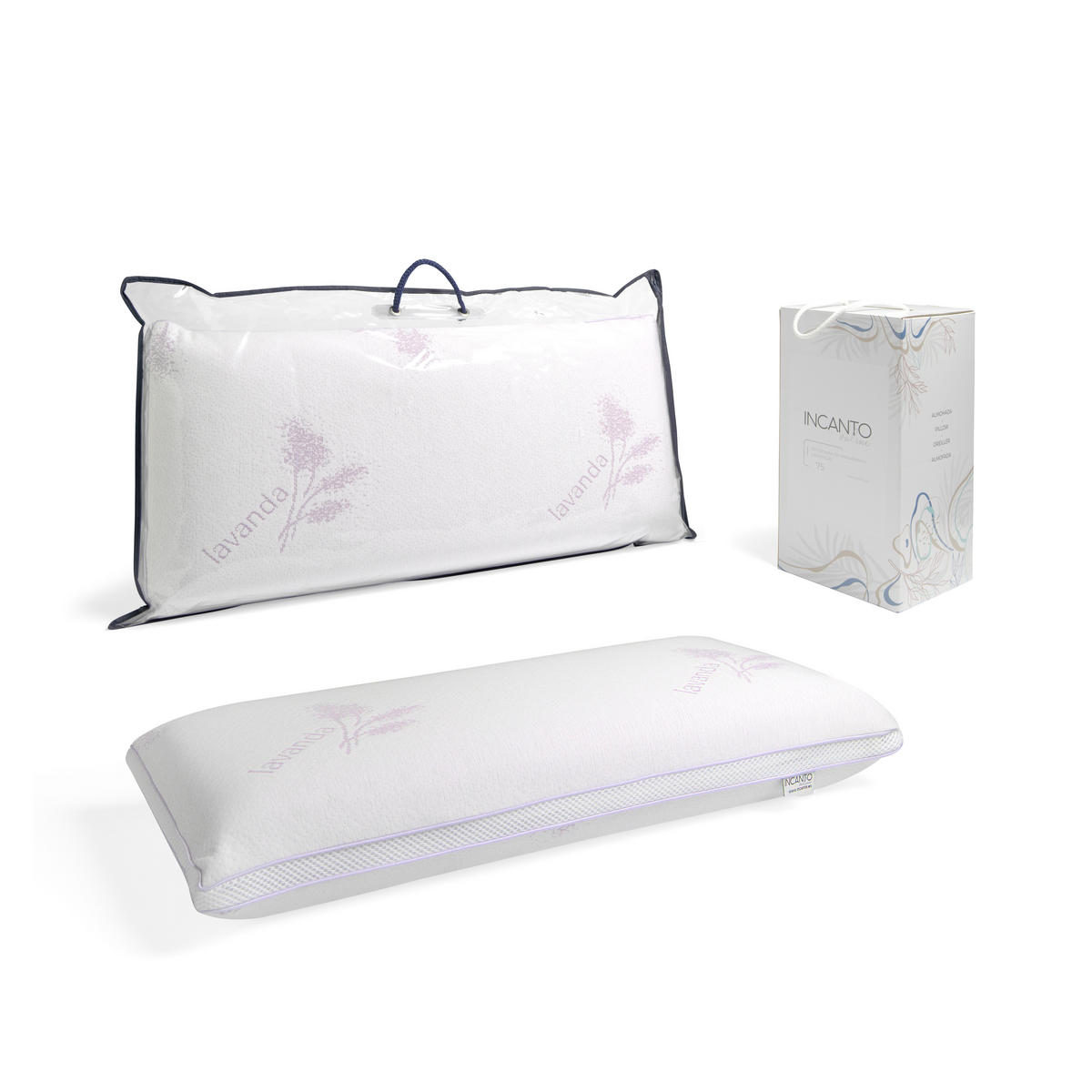 KOPFISSEN Viskoelastisches und Lavendelduft 75/35/15 cm - Weiß, Textil (75/35cm) - ANGEL CERDA