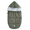 BABYSCHALENFUSSSACK Small Jersey Hooded, olive green - Olivgrün, Textil (40/9/80cm) - Kaiserbaby