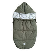 BABYSCHALENFUSSSACK Small Jersey Hooded, olive green - Olivgrün, Textil (40/9/80cm) - Kaiserbaby