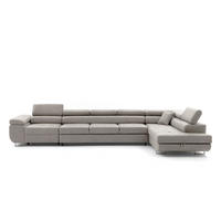 ECKSOFA WILD XXL Rechts mit Schlaffunktion 125x240 Velours Creme - Silberfarben/Creme, Holz/Textil (200/400cm) - Muffo
