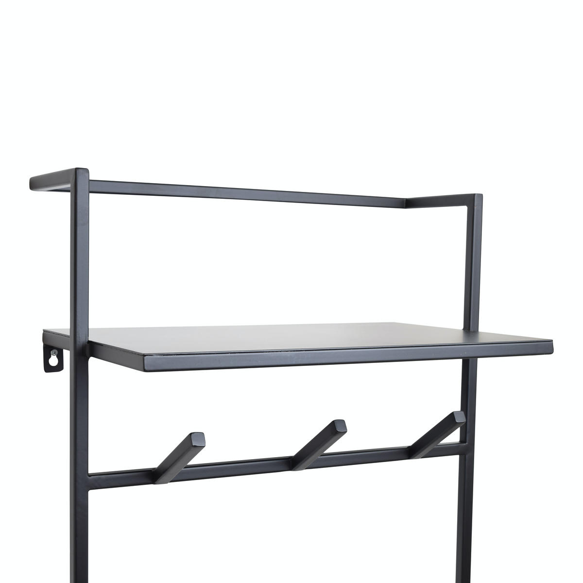 KLEIDERABLAGE Fenn Schwarz - Schwarz, Metall (51/80/30cm) - LOFT42