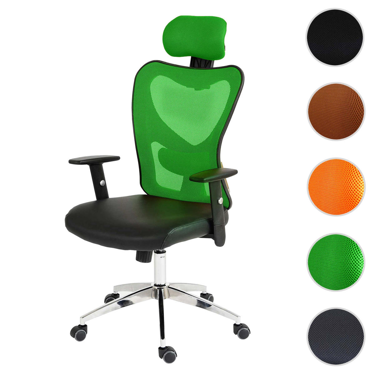 PROFI-BÜROSTUHL Grün - Grün, Textil (67/136/71cm) - MCW