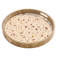 TABLETT - Terrazzo - Muster - Bunt - Stein - 50x50 cm - Beige, Holz (50/5/5cm) - OnlyWow