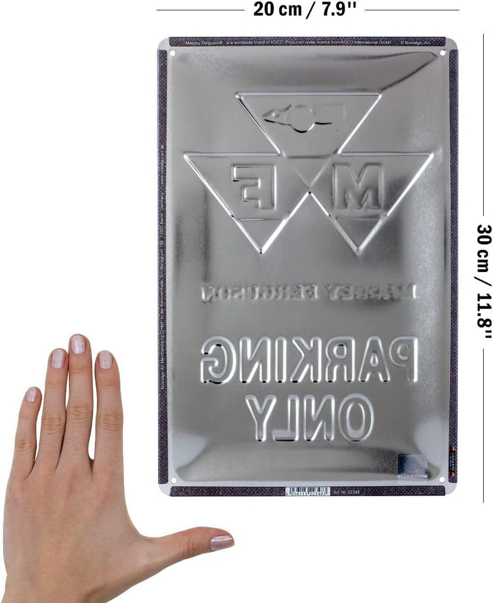 BLECHSCHILD 20/30 cm Massey Ferguson Massey Ferguson Parking Only - Multicolor, Metall (20/30/0.2cm) - Nostalgic-Art
