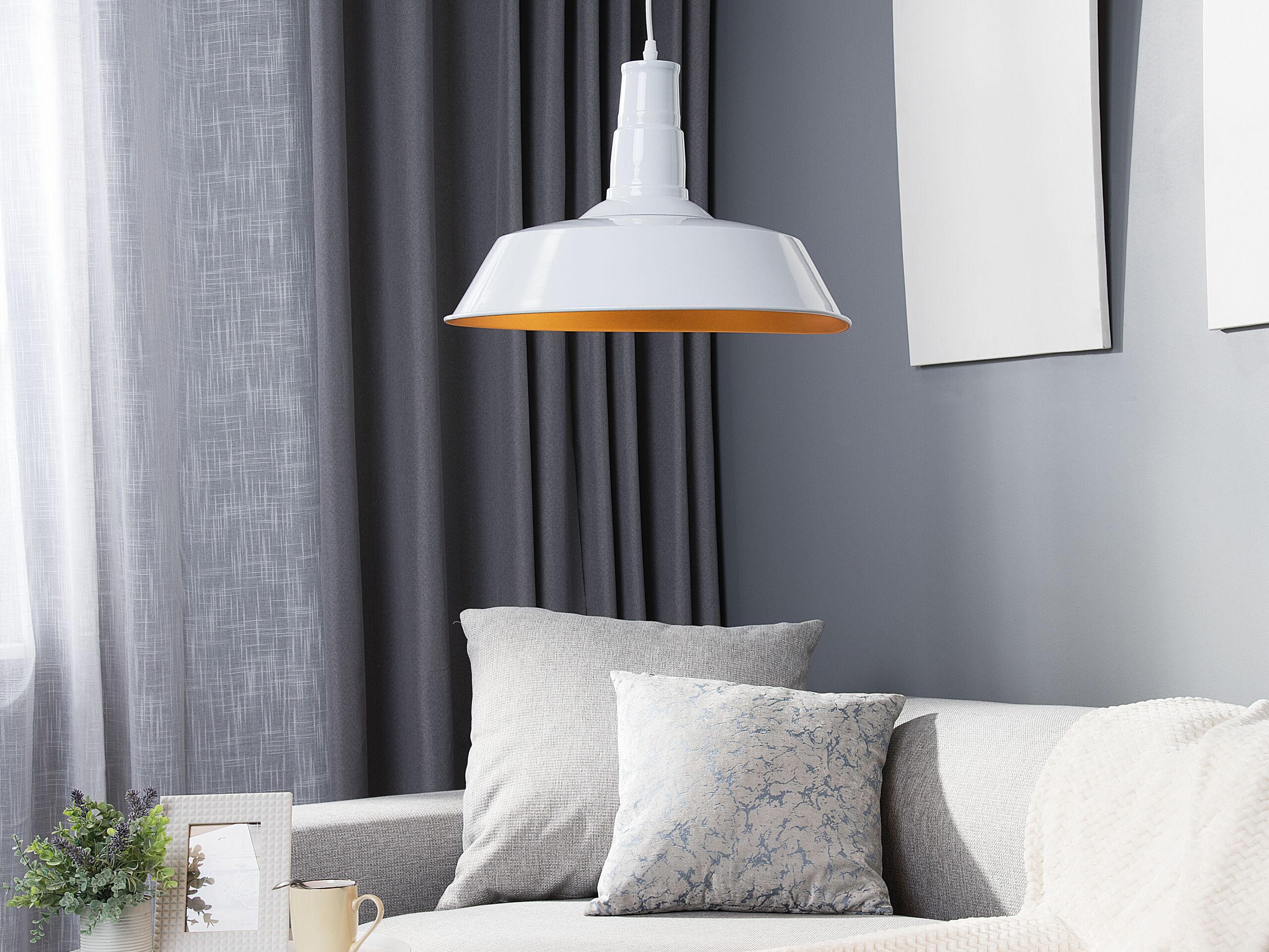 HÄNGELEUCHTE Bayou 46/46/177 cm - Weiß, Metall (46/46/177cm) - Beliani