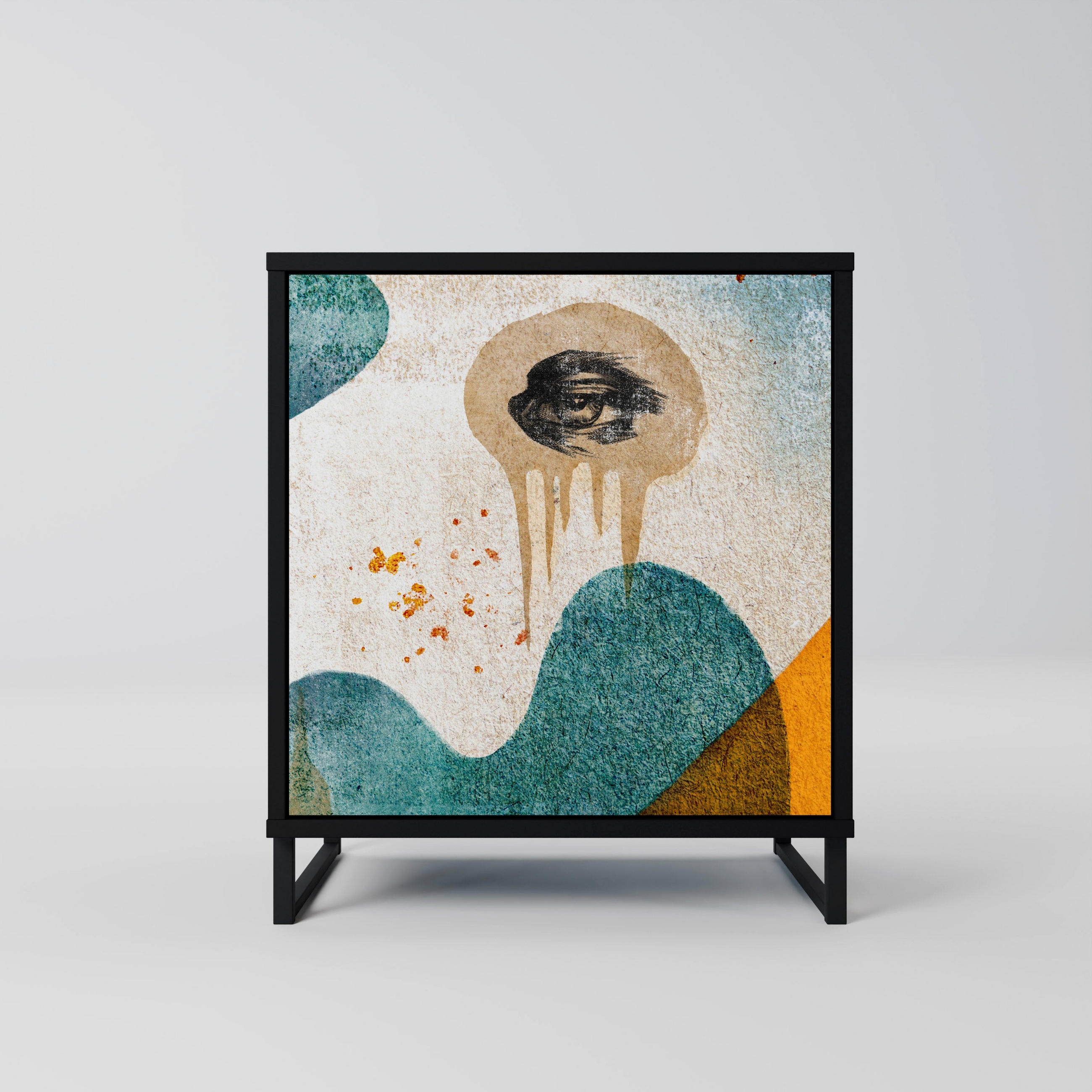 SpaceRebels Sideboard Schwarz 57.5x67.5x42 cm