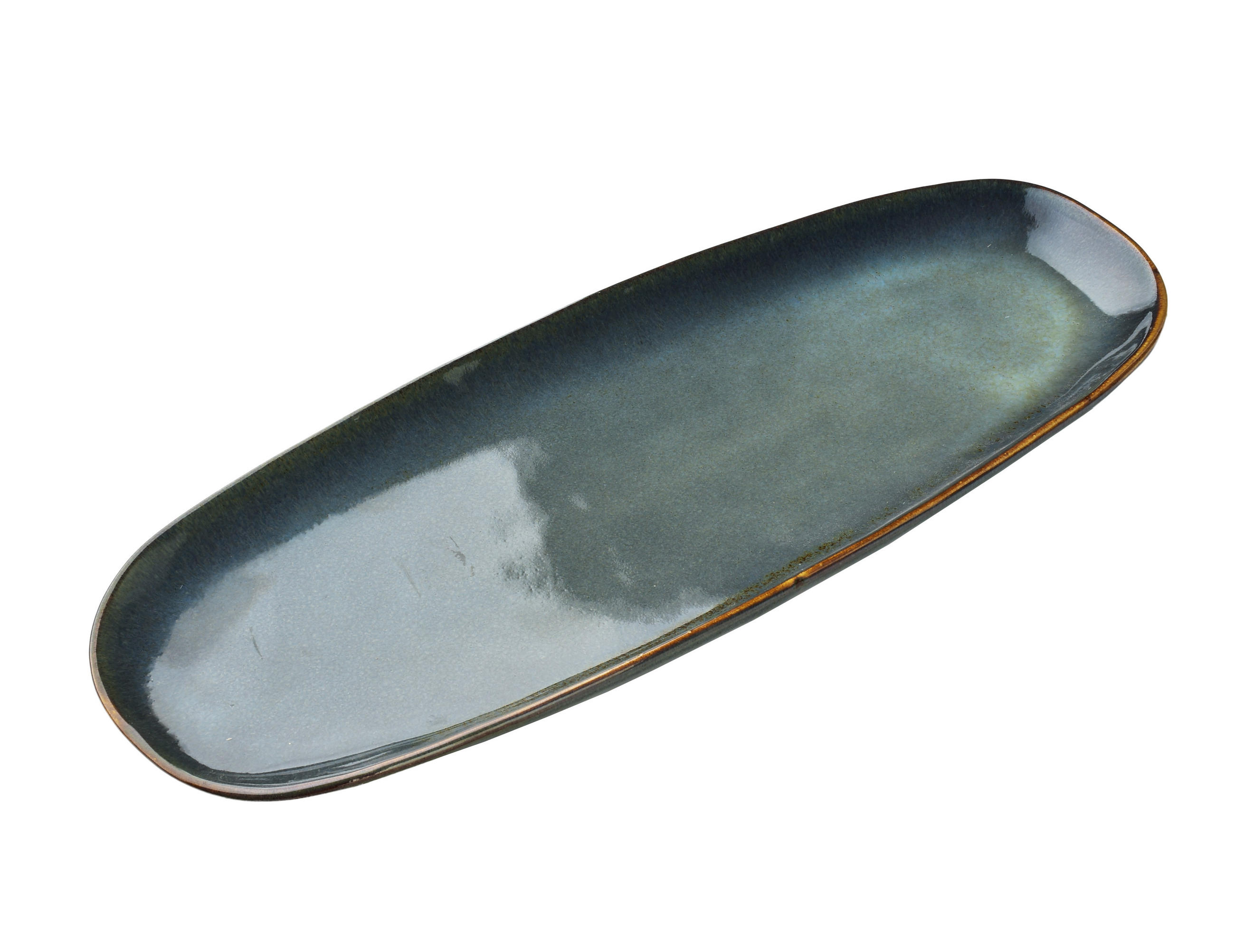 SERVIERPLATTE Basic Nature Blau 35,5x14x2 cm Keramik - Blau, Keramik (14/2/35.5cm) - Mondex