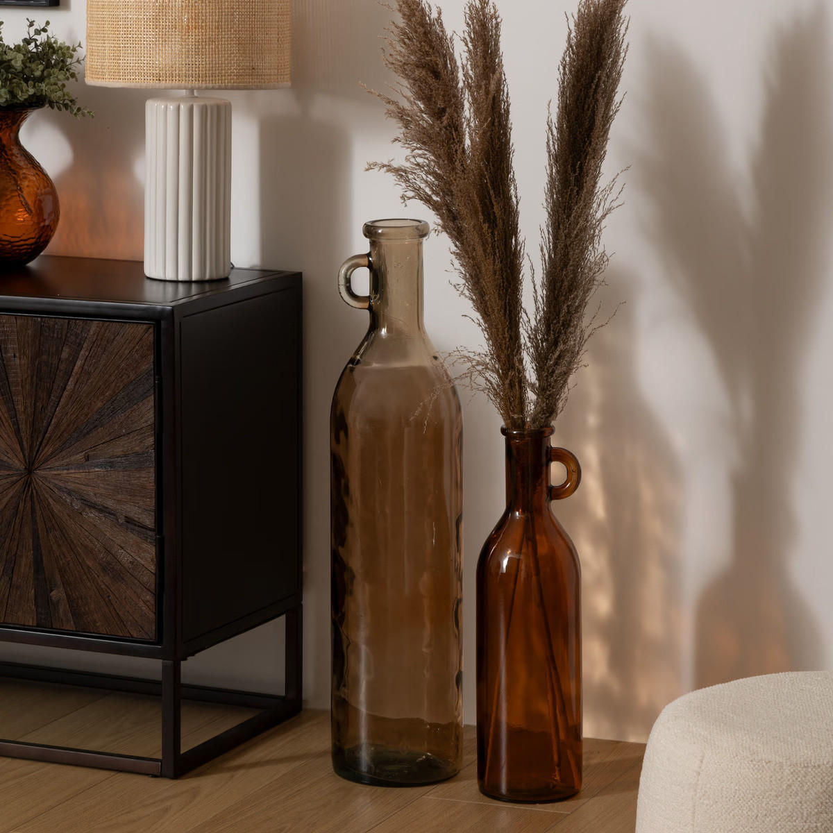 VASE Glas Yana 75 cm - Braun, Glas (14/50cm) - Atmosphera Createur d´interieur