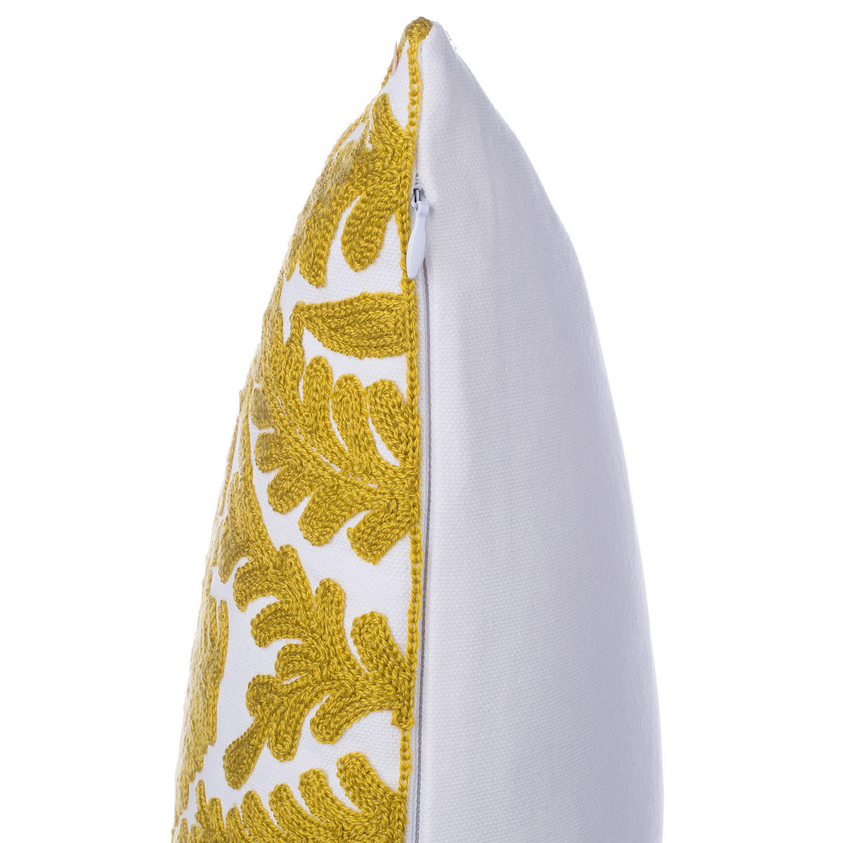 DEKOKISSEN 2er-Set Senfgelb 45/45 cm Primula - Dunkelgelb, Naturmaterialien/Textil (45/45cm) - Beliani