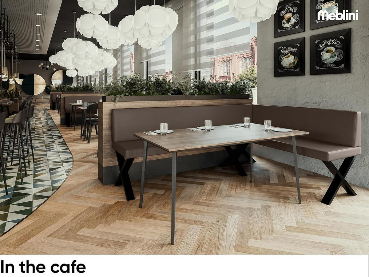 ECKBANK TONI_X - Braun, Leder (142/196cm) - Meblini