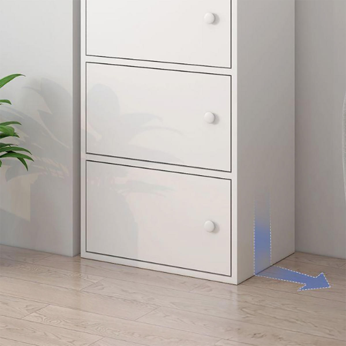 STANDSCHRANK Weiß 40/78/30 cm - Weiß, Holzwerkstoff (40/78/30cm)