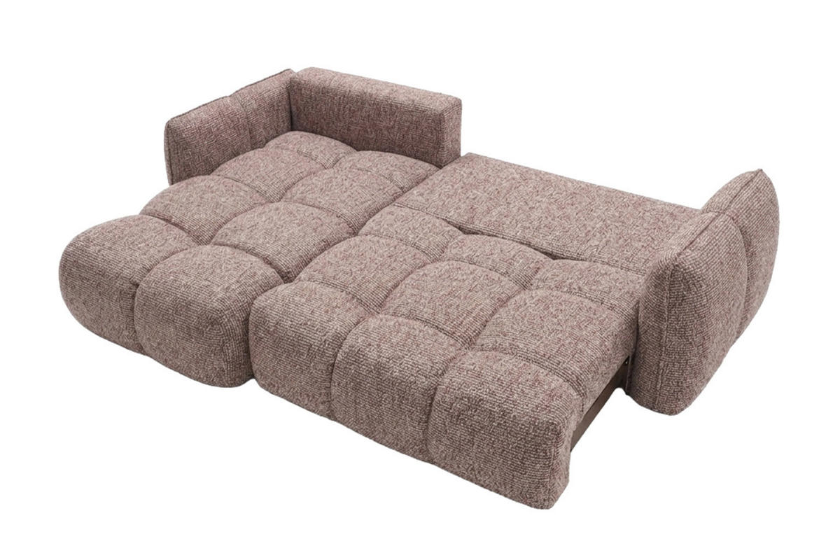 ROHOVÁ SEDAČKA ve tvaru L s funkcí spaní, žinylková tkanina Puente, Purpurová, Levá strana, BELVEDER L - fialová, dřevo (250/168cm) - Kaiser Möbel