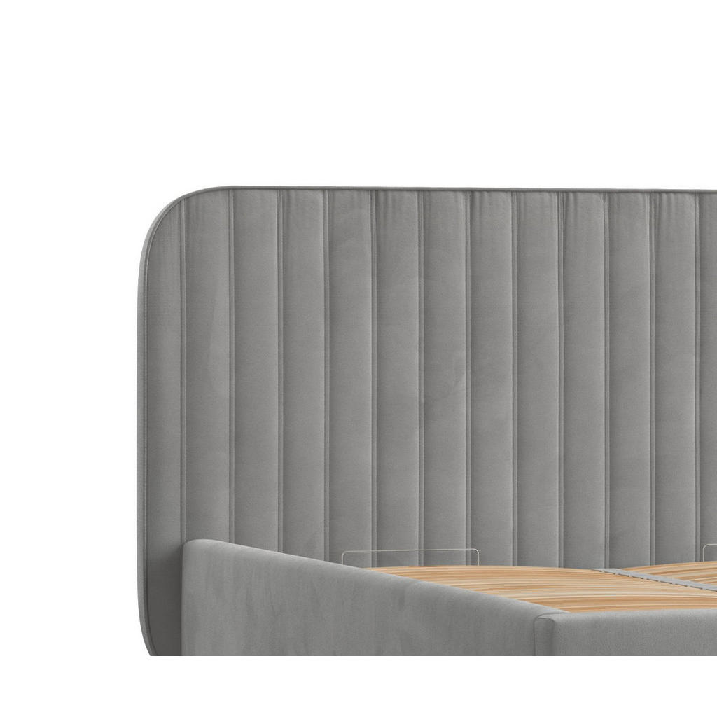 Thumbnail - Maison de Reve Polsterbett, Grau, Textil, Buche, Kiefer, 160x200 cm, Oeko-Tex® Standard 100, FSC 100%, Made in EU, Schla...