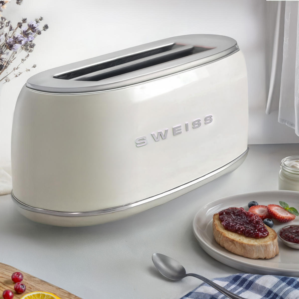 TOASTER GRV8 Beige, Vintage - Beige, Metall (41/18.2/20cm) - SWEISS