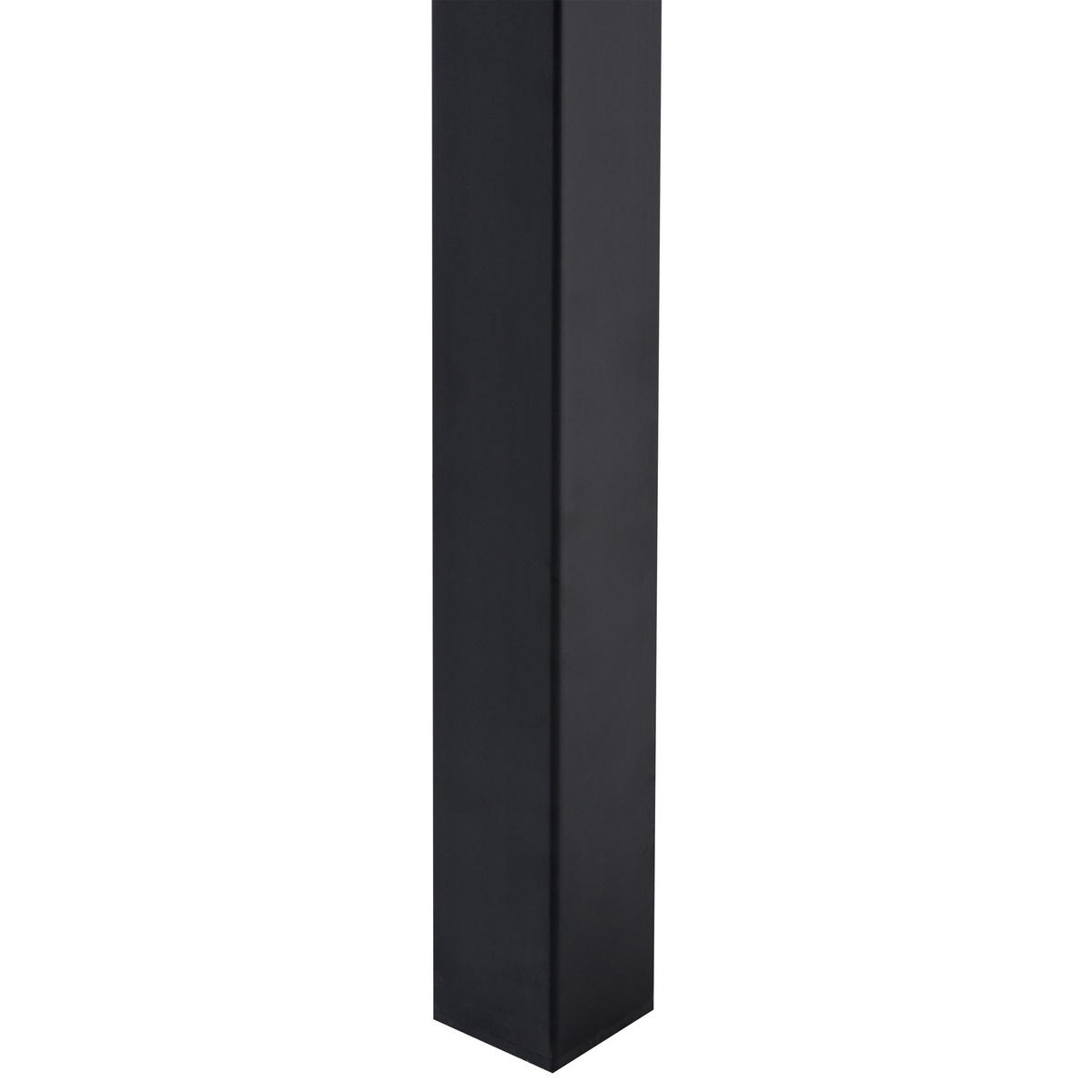 GARTENTISCH 80/80 cm Metall Schwarz Levanto - Schwarz/Braun, Metall (80/80/75cm) - Beliani