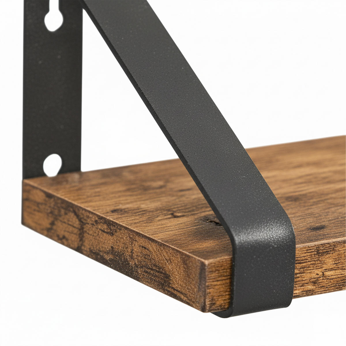 WANDREGAL-SET - Braun, Holzwerkstoff/Metall (40/11/12cm) - Relaxdays