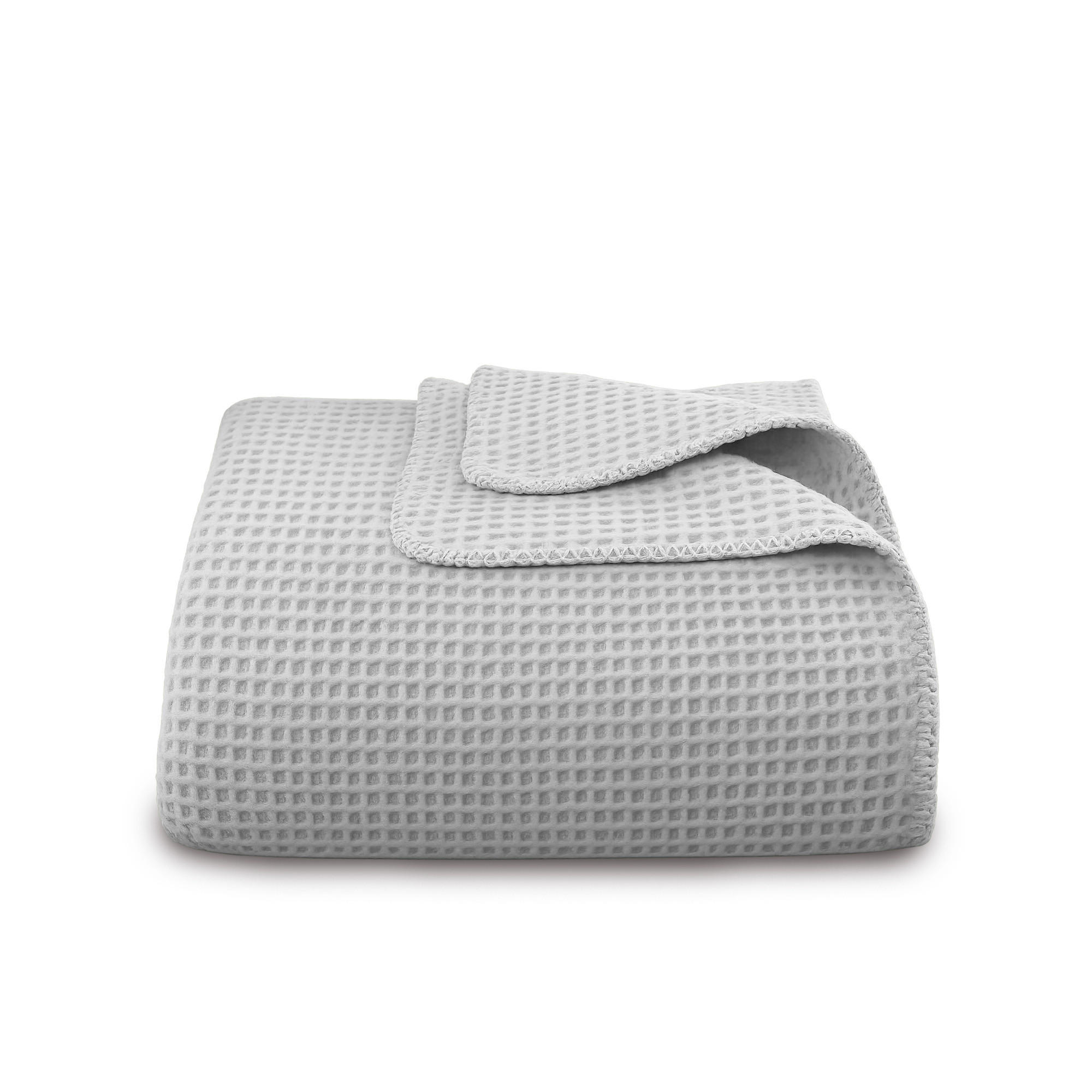 KUSCHELDECKE Waffelpiqué 140x200 cm Hellgrau - Hellgrau, Textil (140/200cm)