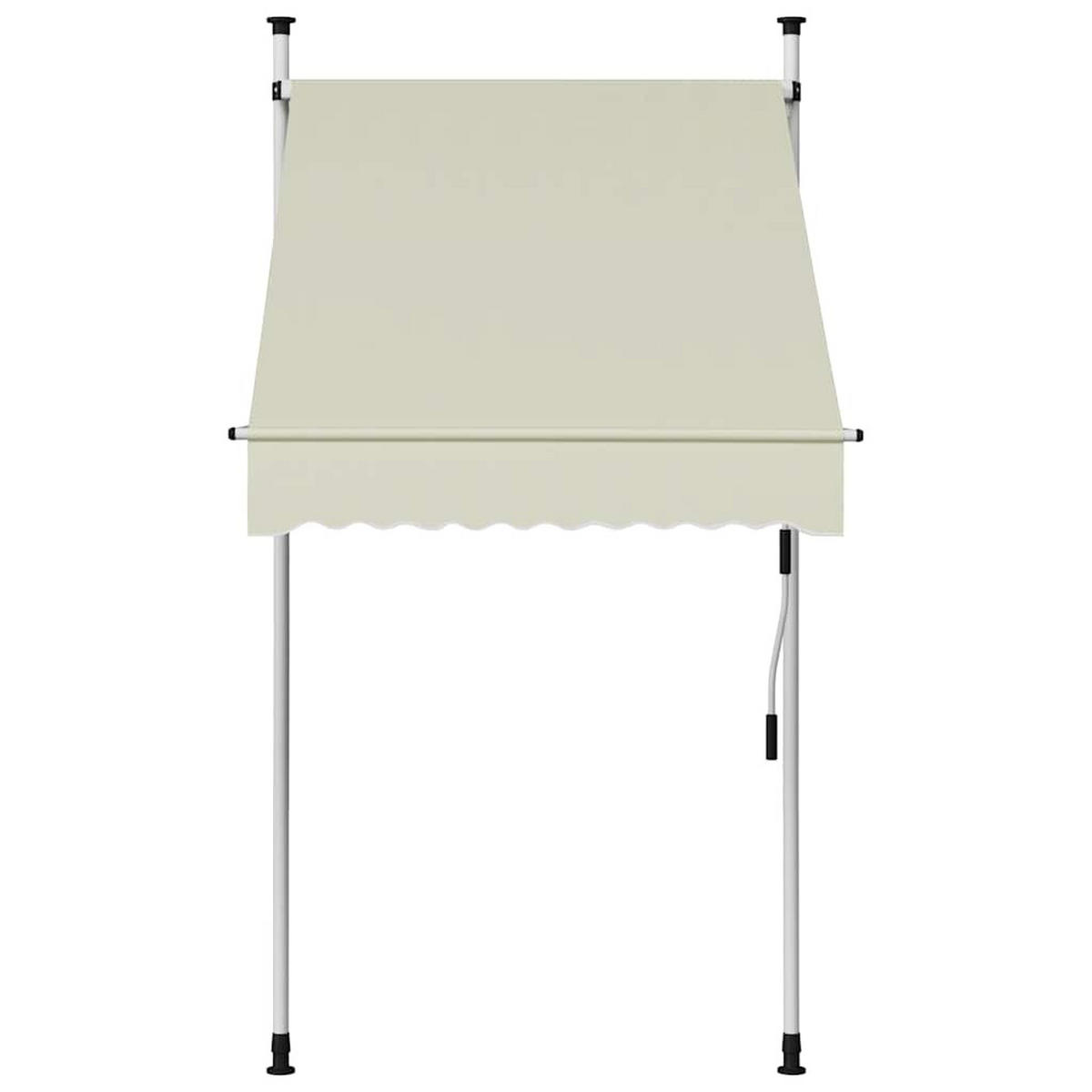 EINZIEHBARE Markise Handbetrieben 100 cm Creme - Creme, Textil (100/1/1cm) - furnicato