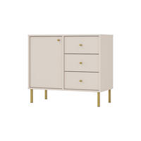 KOMMODE TORINO 84/74/41 cm mit 3 Schubladen 1 Türen Beige - Beige, Holzwerkstoff (84/74/41cm) - MASSENO