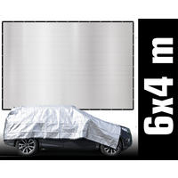 ALUMINIUM-SCHATTENNETZ 6/4 m, Silberfarben - Silberfarben, Metall (400/600cm) - Amanka