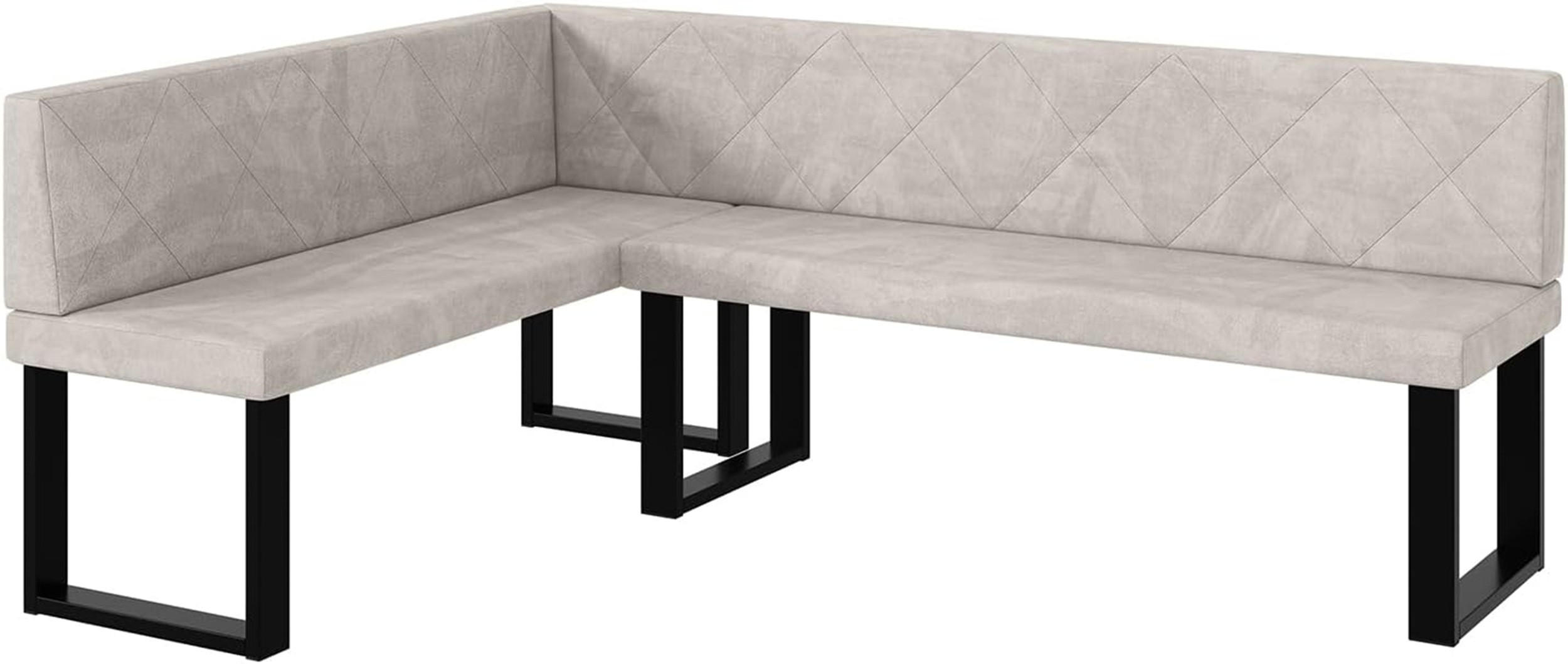 Meblini Eckbank Beige 196x142 cm