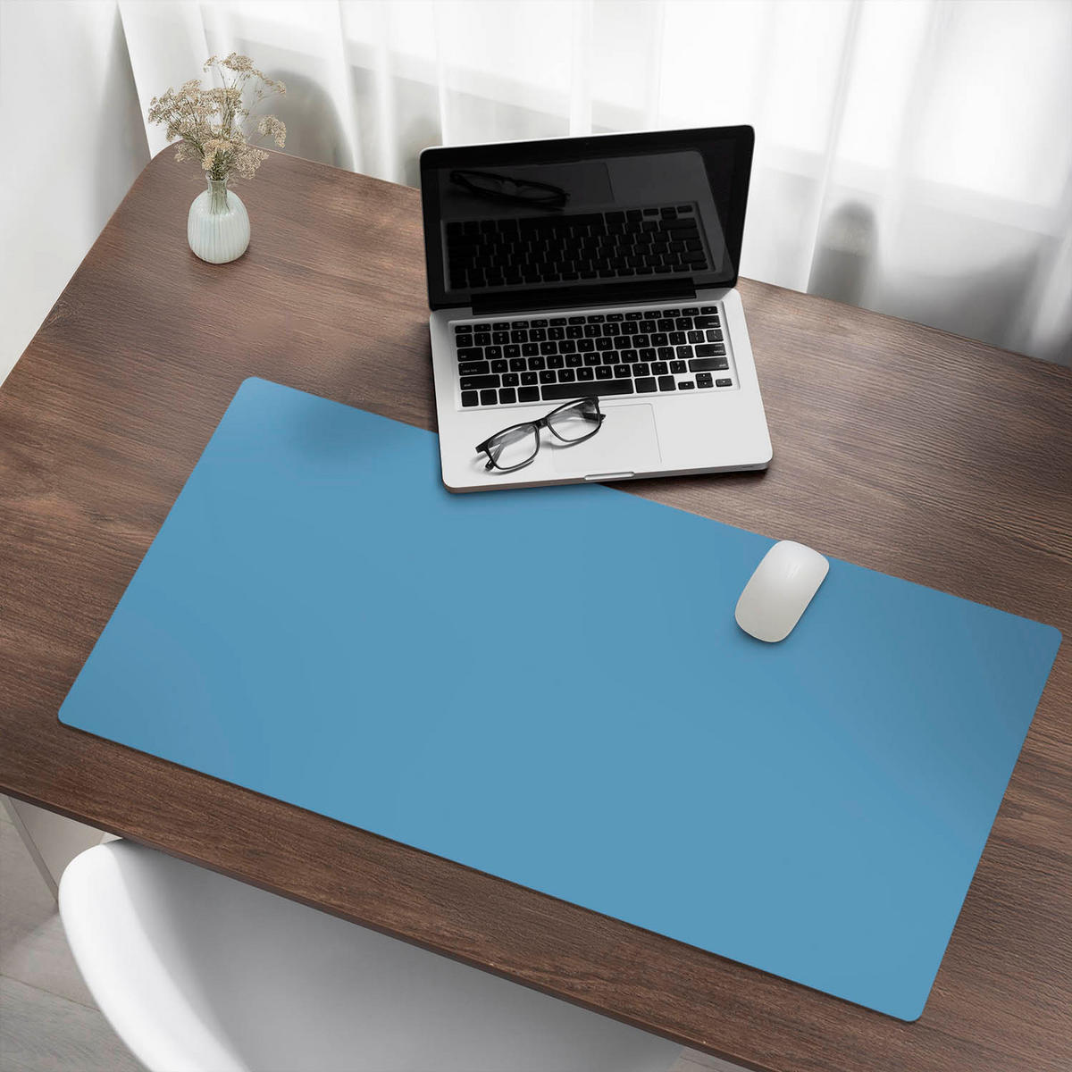 SCHREIBTISCHUNTERLAGE 100x50 cm Blau - Birkefarben, Kunststoff (100/50/1.6cm) - Wallfluent