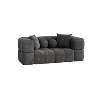 SOFA 2-sitzer Vega - Dunkelgrau, Holzwerkstoff/Textil (200/77/103cm) - Fun Möbel