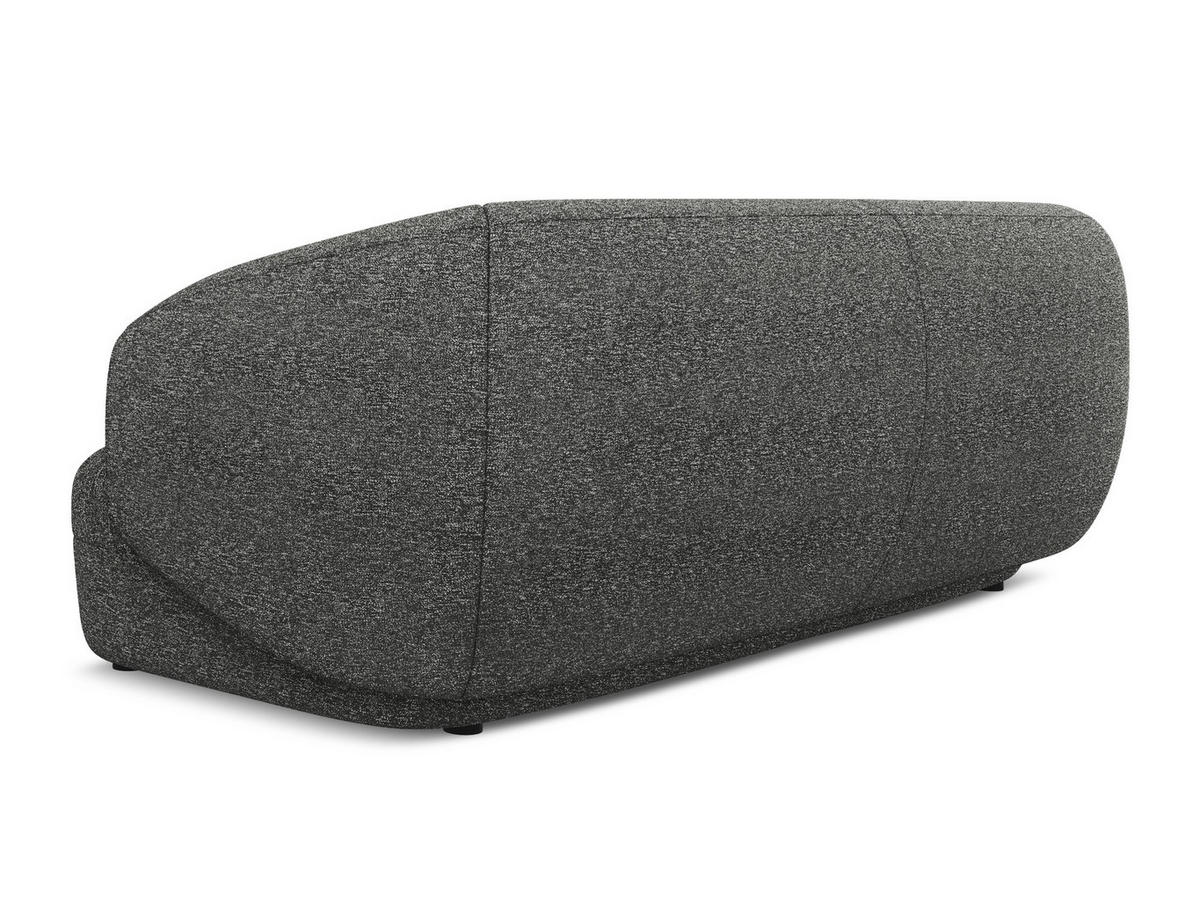 3-SITZER SOFA Strukturstoff Stoff Grau - Dunkelgrau/Schwarz, Kunststoff/Textil (212/81/98cm) - Makamii