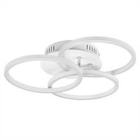 LED DECKENLEUCHTE Weiß Matt - Weiß, Metall (43/43/9cm)