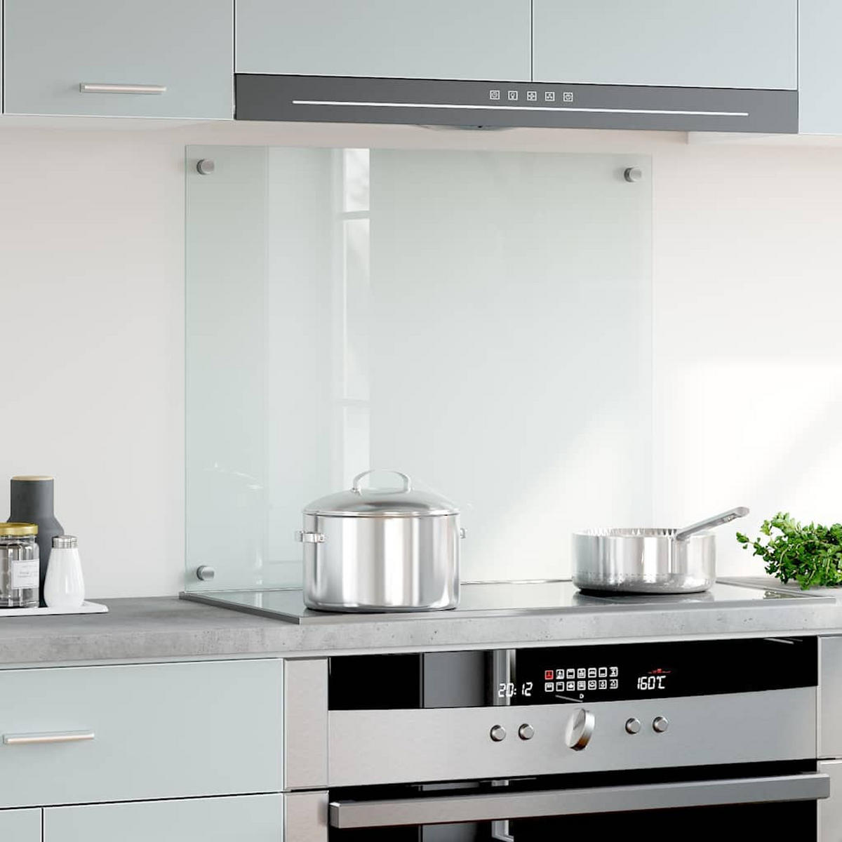 KÜCHENRÜCKWAND Glas 70x60 cm Transparent Wand-Spritzschutz - Transparent, Glas (70/60/0.6cm) - DELUKE