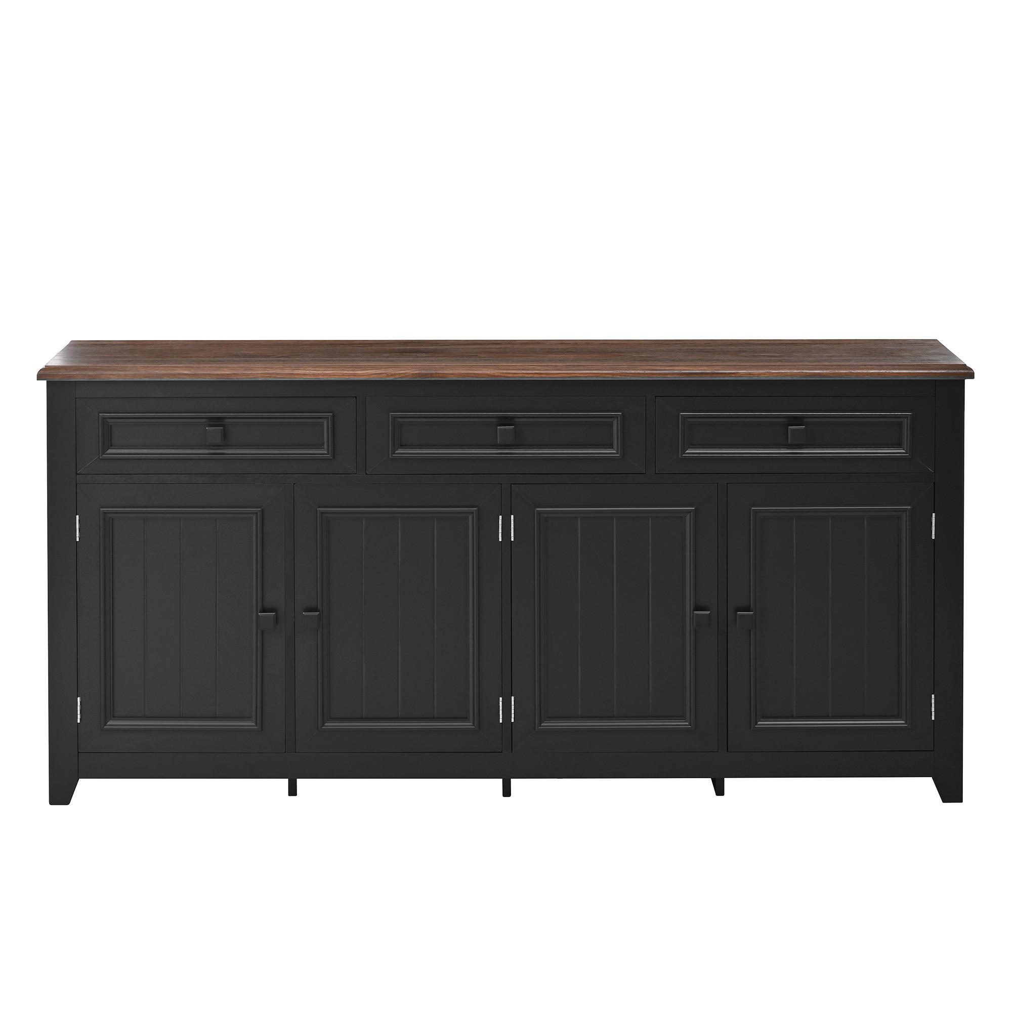 SIDEBOARD Black 160/35/76 cm - Schwarz, Holzwerkstoff (160/76/35cm) - PANGIVO